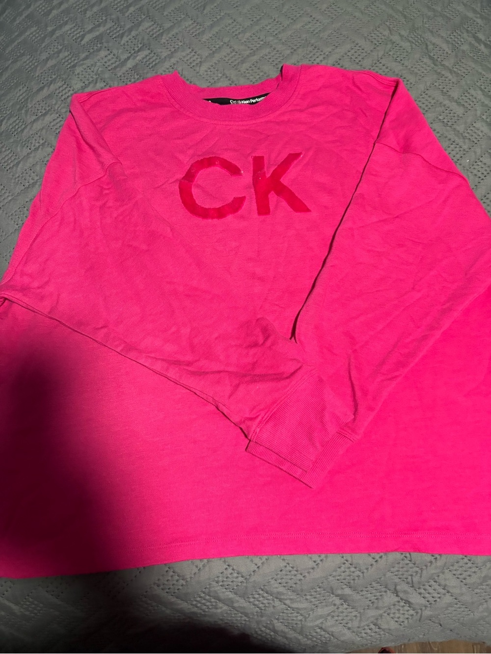 Calvin Klein Performance Bright Pink CK Logo Tee